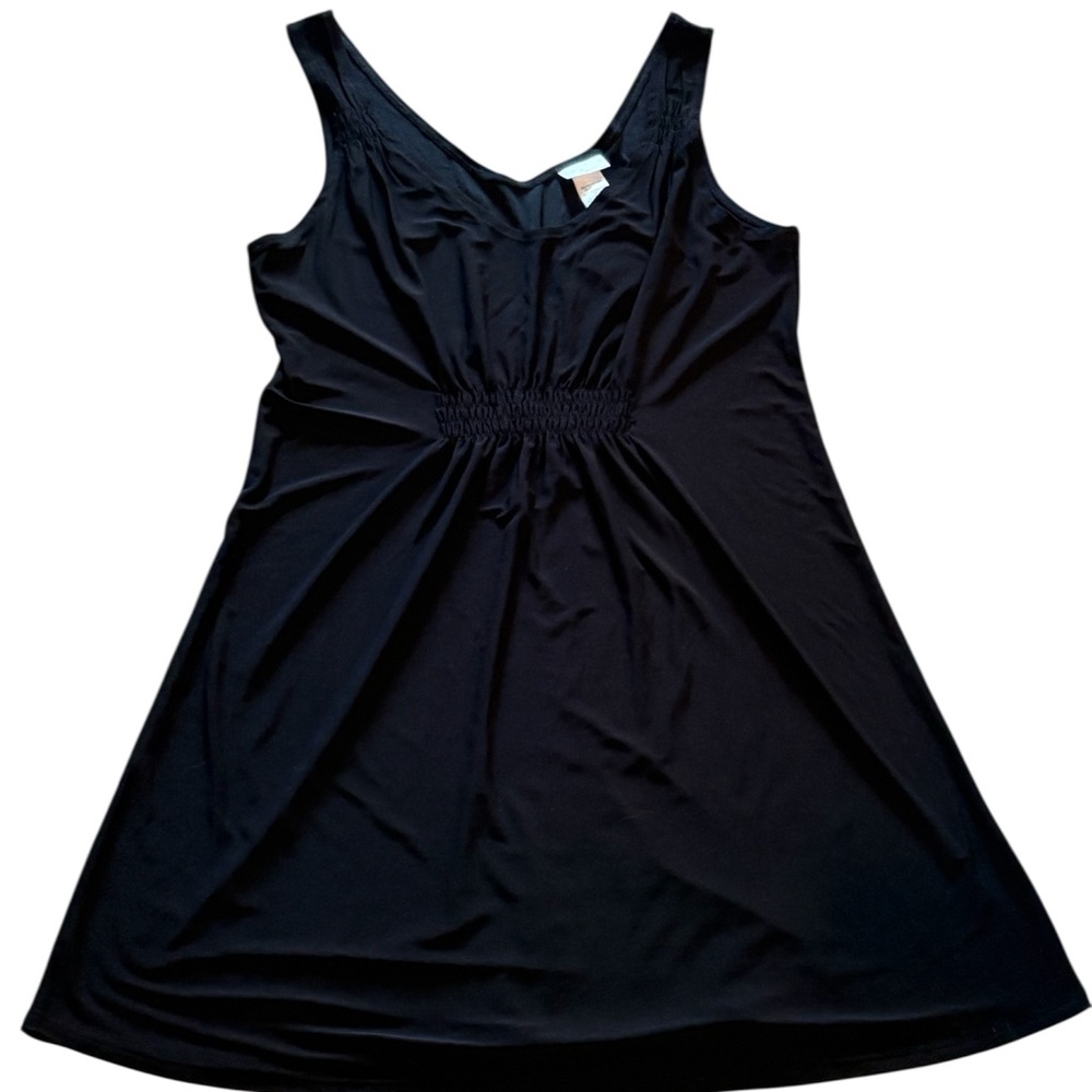 NWT Dotti Women’s Black Breeze Tank Dress Aqua Beachwear Small